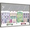Hometown Holiday I Purple by Veronique Charron 33-in. W x 23-in. H. Canvas Wall Art Print Framed in Grey